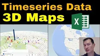Excel 3D Maps - Plot Timeseries Data using Excel Power Query (Get & Transform) and 3D Maps