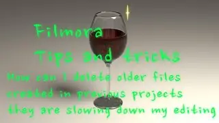 How can I delete older files created in previous projects they are slowing down my editing