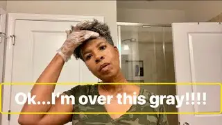 HOW I COLORED MY GRAY HAIR | NATURAL HAIR STYLING #naturalhair #howtomoisturizenaturalhair