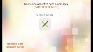 Recherche à facettes dans oracle apex  FACETED SEARCH (Oracle Apex 20.2)
