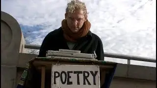 Un poète ou street writer à Edimbourg