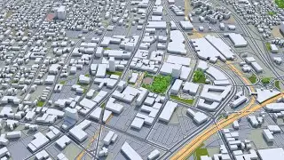Worcester city Massachusetts USA 3d model 30km