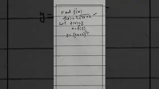 Inverse of function #maths #calculus #shortvideo #functions #linearalgebra