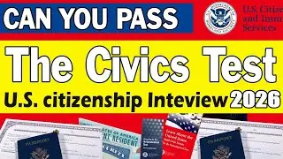 2024 Can YOU pass the CIVICS Test Portion for the U.S Citizenship Interview (10 Questions Quiz)