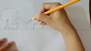 Simple house by pencil drawing // #​​​​Lindana-Drawing ( Relax all together)