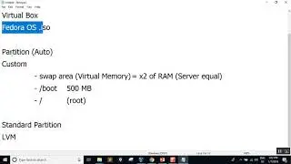 05.Linux Installation (Fedora) with Custom Partition