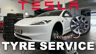 Tesla Model 3 (2024) Tyre Maintenance | Yeslak BLACK Covers for 19" Nova Rims