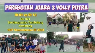 Kejuaraan Volly Putra HUT RI 2024 RW 021 Sendangmulyo Tembalang Semarang