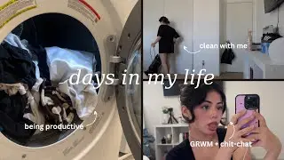 A Vlog: Trying to Be Productive | Cleaning, family time, and GRWM's