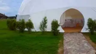 Шатер купол геодезический  летнее кафе для свадеб