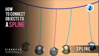 Cinema 4D: How to connect Objects to Spline || Spline Dynamics