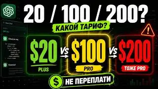 ChatGPT Plus за $20, Pro за $100 или $200: какой тариф выбрать?