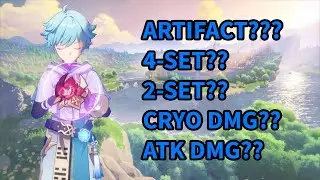 Genshin Impact Guide | Chongyun LV 70 | Artifacts Combination Comparison