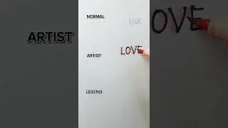 Normal Vs Artist Vs Legend ❤️😁 #art #viral #drawing #shorts