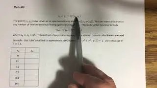 2.6 - A Numerical Method (Part 1)