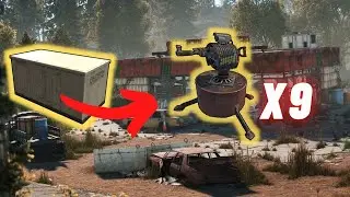Power nine turrets with one test gen // Rust // Simple Electricity...