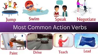 100 Action Verbs in English with Attractive Visuals #englishvocabulary #vocabulary