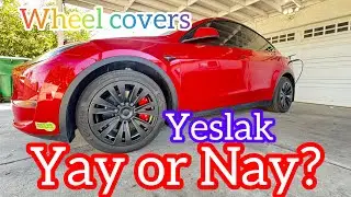 What do you think about this 2024 Tesla Model Y Long Range Yeslak Wheel covers look like Model X?