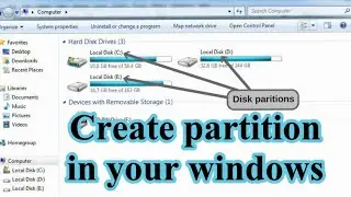 How to create partition after installing windows