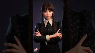 Wednesday Addams' Multifilter Madness! 🖤🌟🎃🤖💀#shorts #wednesdayaddams #jennaortega #edit