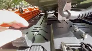 How to mount the Rugged Roam 95L container to a roof rack using the 95L Roam roof mount carrier.
