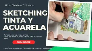 Cómo combinar Sketching en tinta y acuarela. fábrica de chocolate