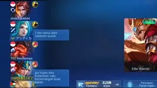 GAMEPLAY KING ZILONG BERSAMA TIM DARK SISTEM😭