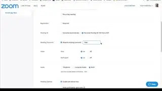 Setting a Password for your Zoom session