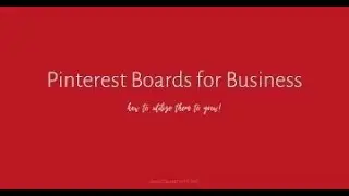 Pinterest Boards for Business