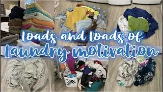 LOADS AND LOADS OF LAUNDRY MOTIVATION | TEN LOADS OF LAUNDRY DONE IN TWO DAYS FOR A FAMILY OF SIX
