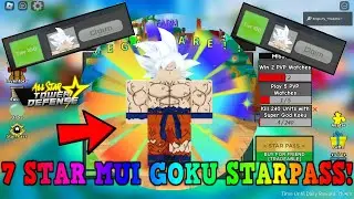 [NEW 200K CODE UNIT]🌌NEW 7 STAR MUI GOKU TIER 100 STARPASS ALL STAR TOWER DEFENSE ROBLOX