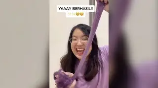 PERTAMA KALI BIKIN SLIME 😍❤️✨ YEY BERHASIL!! 