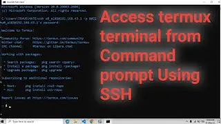 How to open termux terminal in CMD using ssh @Techguiderge