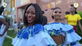 ARRIVÉE DE LA FLAMME OLYMPIQUE À CAYENNE - PRESTATION DU GROUPE KASSIALATA