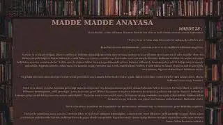 #28 Anayasa Madde 28 - Basın ve yayımla ilgili hükümler