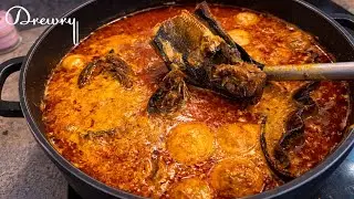 GHANA  SMOKED FISH PALMNUT SOUP