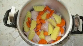PRESSURE COOKER CHICKEN WITH VEGETABLES IN 20 MINUTES