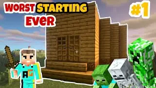 Worst Starting Ever in Minecraft | All Mobs are bad | First Day in Minecraft | #1 | Alpha Gamer