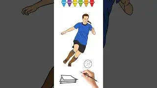 Как Нарисовать Футболиста #shorts #какнарисовать #Футболиста #рисование #рисовать  #speedpaint