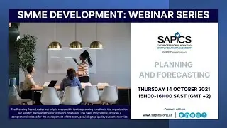 SMME Webinar - Operational Planning and Forecasting