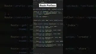 Route Prefixes in Laravel 