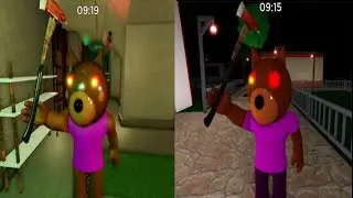 Old Doggy vs New edesign Doggy Jumpscare - Roblox Piggy