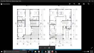 Simple 2 storey  house design with floor plan 32'X40' 4  Bed Room