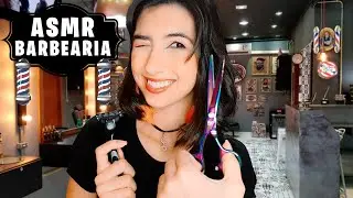 ASMR Roleplay Barbearia - Tirando sua barba e cortando seu cabelo ✂️🧽
