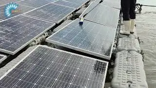 הדגמת ניקיון והגנה לפאנלים סולאריים עם SWP50 - מערכת צפה
