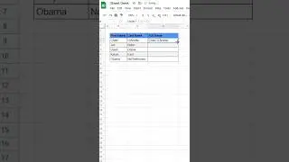 How to combine names in Google Sheets. #googlesheets #excel #spreadsheets