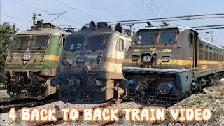 [4 In 1] Back To Back Train Crossing | Amrit Bharat Express + Special Train | WAG9 + WAP7 + WAP4 