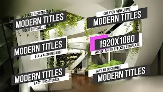 Modern Titles & Lower Third - Free Download After Effects Templates