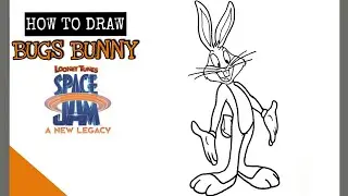 How to draw Bugs Bunny Space Jam: A New Legacy | Looney Tunes
