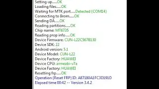 HUAWEI Y5II(CUN-L22) FRP REMOVE DONE BY EFT PRO